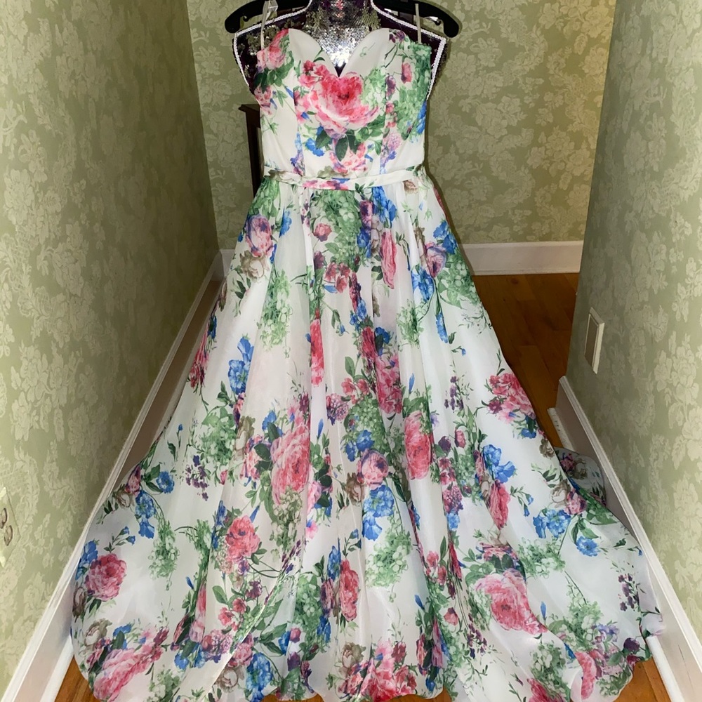 Morilee floral gown